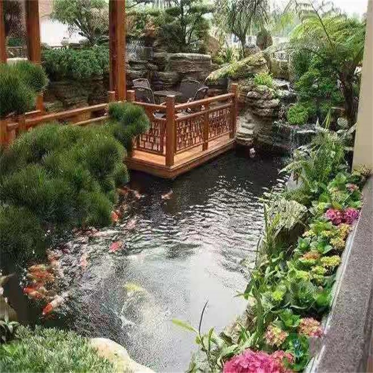 永清院子小鱼池假山设计